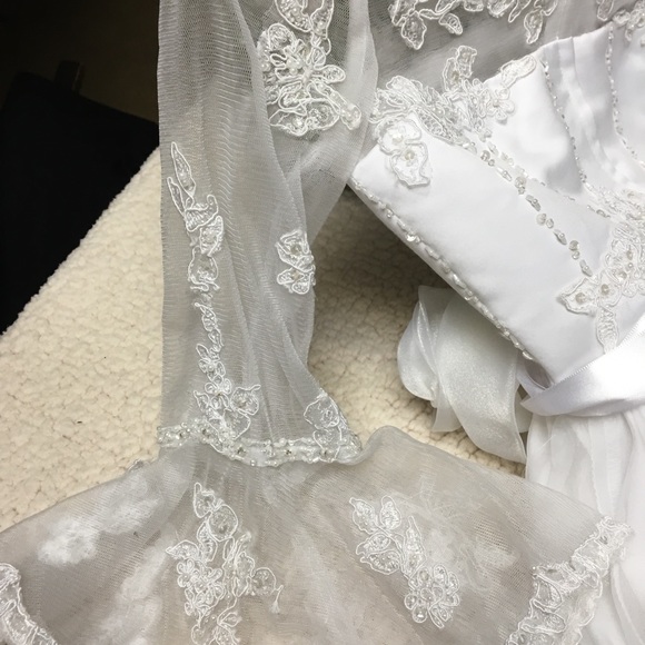 Angels NY, Flower Girls white Dress, Size 12 - Picture 6 of 8